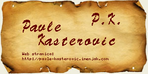 Pavle Kašterović vizit kartica